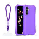 Gigapack Samsung A37 5G szilikon telefonvédő (ütésállóság, légpárnás sarok, műanyag hátlap + kézpánt) lila