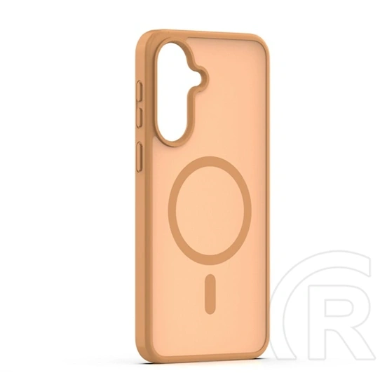 Gigapack Samsung A37 5G szilikon telefonvédő (ütésállóság, matt, műanyag hátlap, kameravédő, magsafe) világosbarna