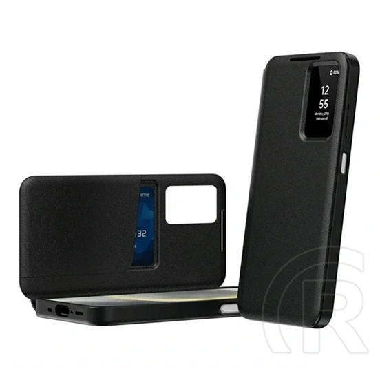 Gigapack Samsung A37 5G tok álló (aktív flip, oldalra nyíló, smart view cover) fekete