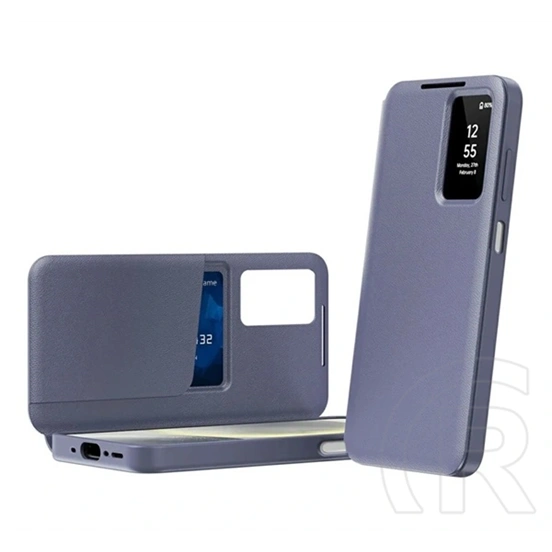 Gigapack Samsung A37 5G tok álló (aktív flip, oldalra nyíló, smart view cover) lila