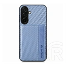 Gigapack Samsung A37 5G védő (ütésálló, bőr hatású hátlap, mágneses, kitámasztó, kártyatartó, rfid) sötétkék