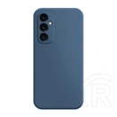 Gigapack Samsung A56 5G szilikon telefonvédő (matt, mikrofiber plüss karcolásmentesítő belső, prémium) sötétkék