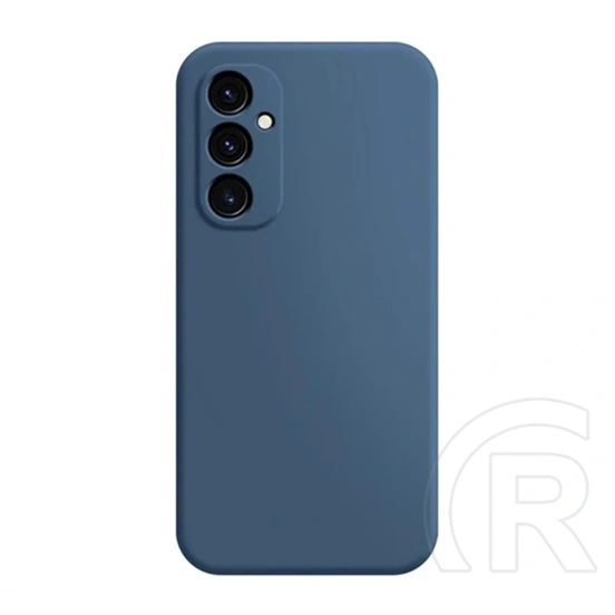 Gigapack Samsung A56 5G szilikon telefonvédő (matt, mikrofiber plüss karcolásmentesítő belső, prémium) sötétkék