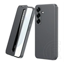 Gigapack Samsung A56 5G tok álló (aktív flip, oldalra nyíló, smart view window) sötétszürke