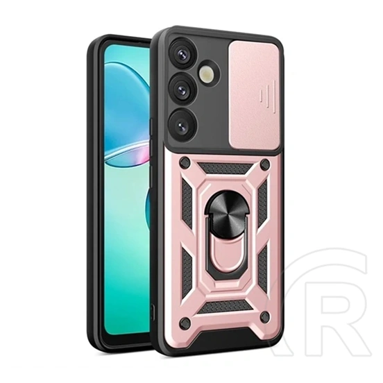Gigapack Samsung A57 5G defender szilikon telefonvédő (ütésállóság, tartógyűrű, kameravédő) rozéarany