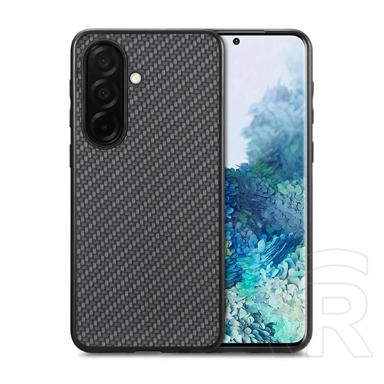 Gigapack Samsung A57 5G szilikon telefonvédő (műanyag hátlap, karbon minta) fekete