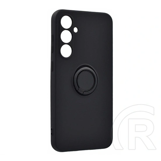 Gigapack Samsung A57 5G szilikon telefonvédő (tartógyűrű, mikrofiber plüss belső, mágneses, kameravédő) fekete