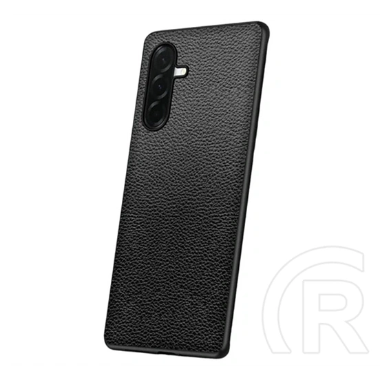 Gigapack Samsung A57 5G szilikon telefonvédő (ultravékony, bőr hatású hátlap, prémium) fekete