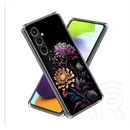 Gigapack Samsung A57 5G szilikon telefonvédő (ultravékony, kameravédő, virág minta) fekete