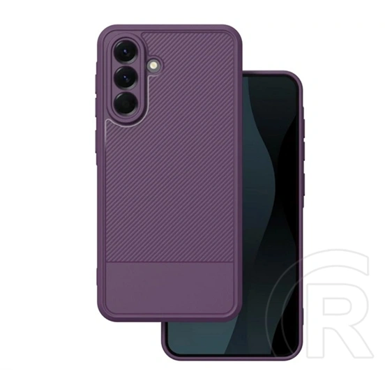 Gigapack Samsung A57 5G szilikon telefonvédő (ütésállóság, kameravédő, karbon minta) lila