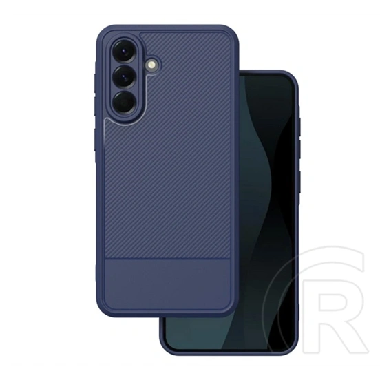 Gigapack Samsung A57 5G szilikon telefonvédő (ütésállóság, kameravédő, karbon minta) sötétkék