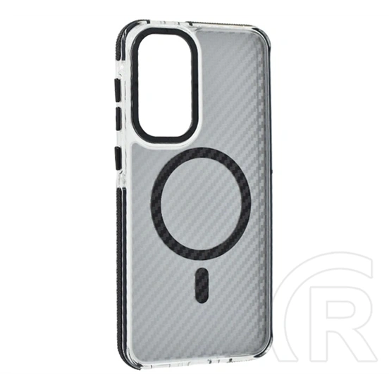 Gigapack Samsung A57 5G szilikon telefonvédő (ütésállóság, légpárnás sarok, karbon minta, wireless, magsafe) fekete