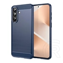 Gigapack Samsung A57 5G szilikon telefonvédő (ütésállóság, légpárnás sarok, szálcsiszolt, karbon minta) sötétkék