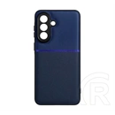 Gigapack Samsung A57 5G szilikon telefonvédő (ütésállóság, mágneses, bőr hatású hátlap, csíkos) sötétkék