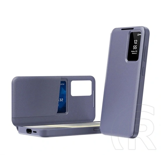 Gigapack Samsung A57 5G tok álló (aktív flip, oldalra nyíló, smart view cover) lila