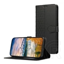 Gigapack Samsung A57 5G tok álló, bőr hatású (flip, oldalra nyíló, asztali tartó, 3d rombusz, prémium + kézpánt) fekete