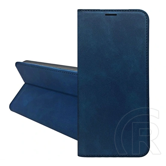 Gigapack Samsung A57 5G tok álló, bőr hatású (flip, oldalra nyíló, asztali tartó, kártyazseb, prémium) sötétkék