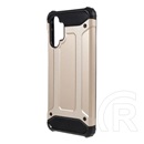Gigapack Samsung Galaxy A04s (SM-A047F) műanyag telefonvédő (közepesen ütésálló, légpárnás sarok, belső, fémhatás) arany