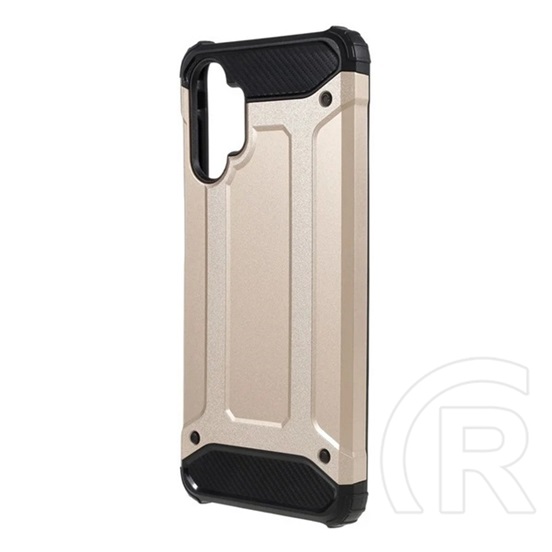 Gigapack Samsung Galaxy A04s (SM-A047F) műanyag telefonvédő (közepesen ütésálló, légpárnás sarok, belső, fémhatás) arany