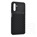 Gigapack Samsung Galaxy A04s (SM-A047F) szilikon telefonvédő (közepesen ütésálló, csíkos, dombor minta) fekete