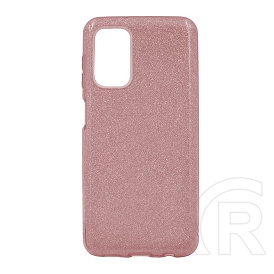 Gigapack Samsung Galaxy A04s (SM-A047F) szilikon telefonvédő (műanyag belső, csillogó hátlap) rózsaszín