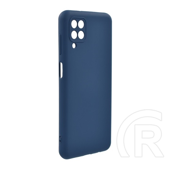 Gigapack Samsung Galaxy A12 (SM-A125F / SM-A127F) szilikon védő (matt, mikrofiber plüss karcolásmentesítő belső) kék