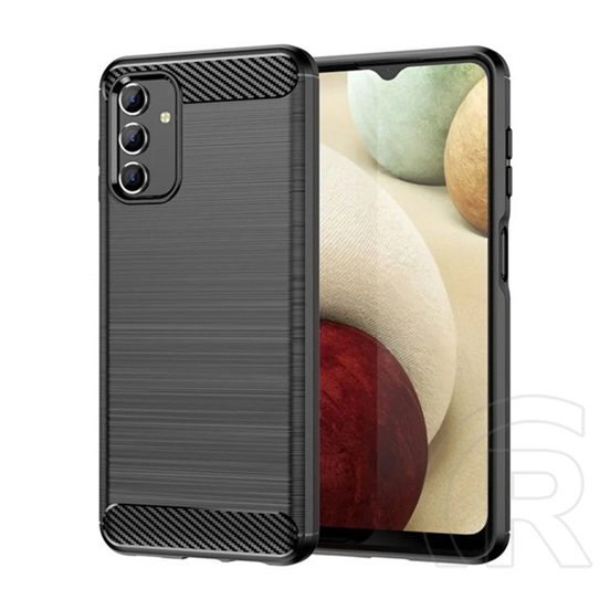 Gigapack Samsung Galaxy A13 5G szilikon telefonvédő (közepesen ütésálló, szálcsiszolt, karbon minta) fekete