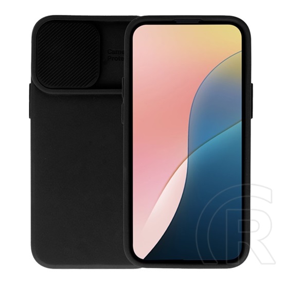 Gigapack Samsung Galaxy A15 5G (SM-A156) szilikon telefonvédő (matt, mikrofiber plüss belső, kameravédő) fekete