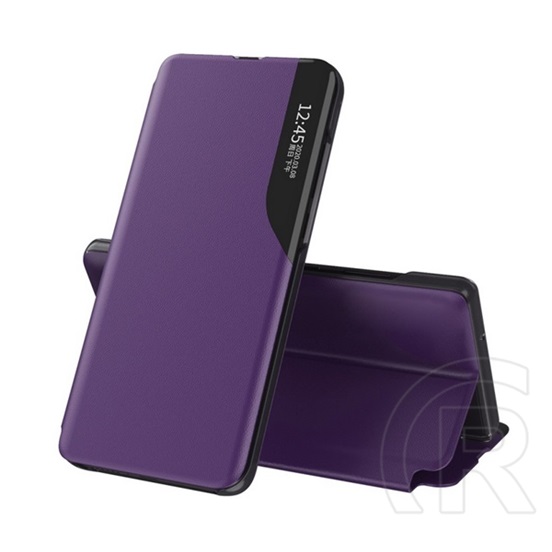 Gigapack Samsung Galaxy A15 (SM-A155) tok álló, eco bőr hatású (aktív flip, oldalra nyíló, asztali tartó, ablakos) lila
