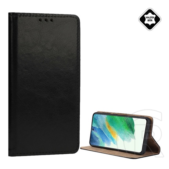 Gigapack Samsung Galaxy A16 4G (SM-A165)  tok álló, valódi bőr (flip, asztali tartó) fekete