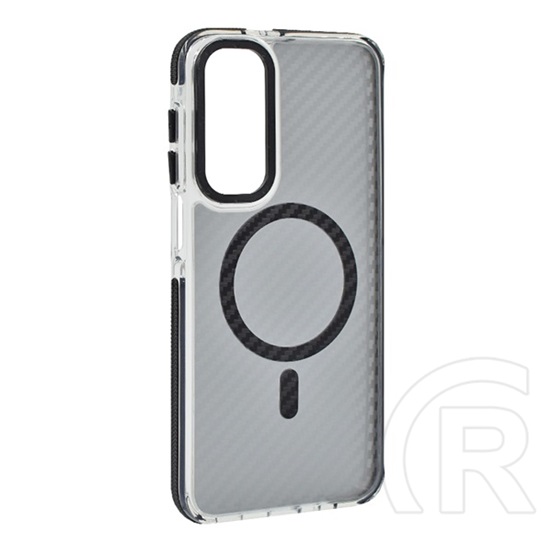 Gigapack Samsung Galaxy A16 4G (SM-A165)  védő (ütésálló, légpárnás sarok, karbon minta, wireless, magsafe) fekete