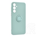 Gigapack Samsung Galaxy A16 5G (SM-A166)  szilikon telefonvédő (tartógyűrű, plüss belső, mágneses, kameravédő) mentakék