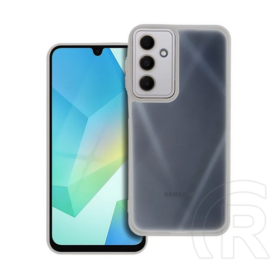Gigapack Samsung Galaxy A16 5G (SM-A166)  szilikon telefonvédő (ütésállóság, akril hátlap, kameravédő) világosszürke