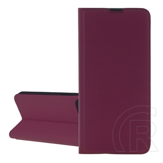 Gigapack Samsung Galaxy A16 5G (SM-A166)  tok álló, bőr hatású (flip, szilikon belső, asztali tartó, kártyazseb) bordó