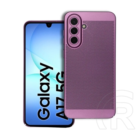 Gigapack Samsung Galaxy A17 5G (SM-A176) műanyag telefonvédő (légáteresztő, lyukacsos, kameravédő) lila
