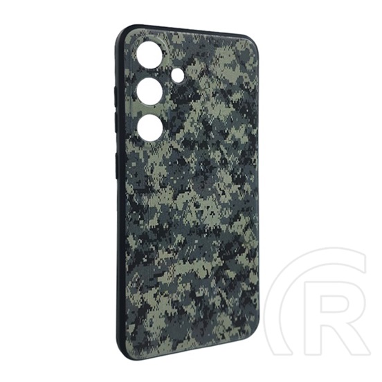 Gigapack Samsung Galaxy A17 5G (SM-A176)  szilikon telefonvédő (ütésállóság, kameravédő, terep minta) sötétzöld