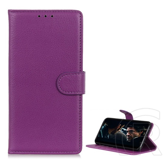 Gigapack Samsung Galaxy A20s (SM-A207F) tok álló (Flip, oldalra nyíló, prémium) lila
