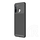 Gigapack Samsung Galaxy A21 Szilikon telefonvédő (légpárnás sarok, karbon minta, fekete)