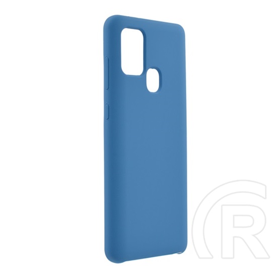 Gigapack Samsung Galaxy A21s (SM-A217F) műanyag védő (gumírozott, mikrofiber plüss karcolásmentesítő belső) sötétkék