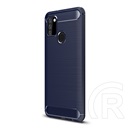 Gigapack Samsung Galaxy A21s (SM-A217F) szilikon telefonvédő (közepesen ütésálló, szálcsiszolt, karbon minta) sötétkék