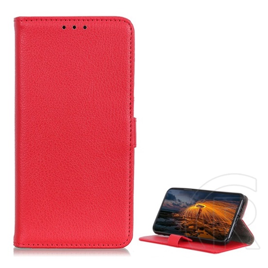 Gigapack Samsung Galaxy A21s (SM-A217F) tok álló (Flip, oldalra nyíló, prémium) piros