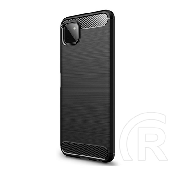 Gigapack Samsung Galaxy A22 (SM-A226) szilikon telefonvédő (közepesen ütésálló, szálcsiszolt, karbon minta) fekete