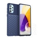 Gigapack Samsung Galaxy A23 5G (SM-A236F) szilikon telefonvédő (közepesen ütésálló, csíkos, dombor minta) sötétkék
