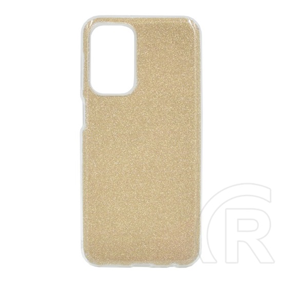 Gigapack Samsung Galaxy A23 5G (SM-A236F) szilikon telefonvédő (műanyag belső, csillogó hátlap) arany