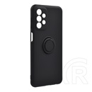 Gigapack Samsung Galaxy A23 5G (SM-A236F) védő (telefontartó gyűrű, mikrofiber plüss belső, kamera védelem) fekete