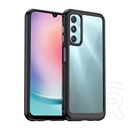 Gigapack Samsung Galaxy A25 5G (SM-A256) műanyag telefonvédő (szilikon keret, ütésállóság, átlátszó hátlap) fekete