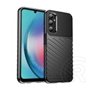 Gigapack Samsung Galaxy A25 5G (SM-A256) szilikon telefonvédő (ütésállóság, csíkos, dombor minta) fekete
