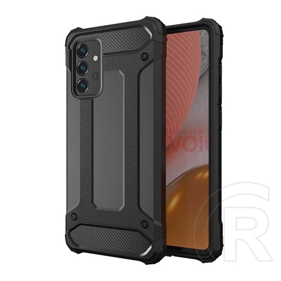 Gigapack Samsung Galaxy A26 5G (SM-A266) defender szilikon telefonvédő (ütésállóság, légpárnás sarok, fémhatás) fekete