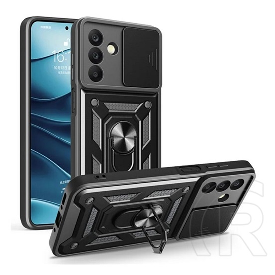 Gigapack Samsung Galaxy A26 5G (SM-A266) defender szilikon telefonvédő (ütésállóság, tartógyűrű, kameravédő) fekete