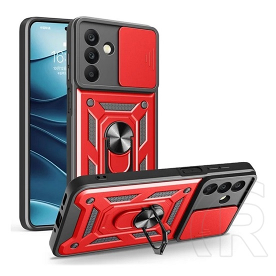 Gigapack Samsung Galaxy A26 5G (SM-A266) defender szilikon telefonvédő (ütésállóság, tartógyűrű, kameravédő) piros